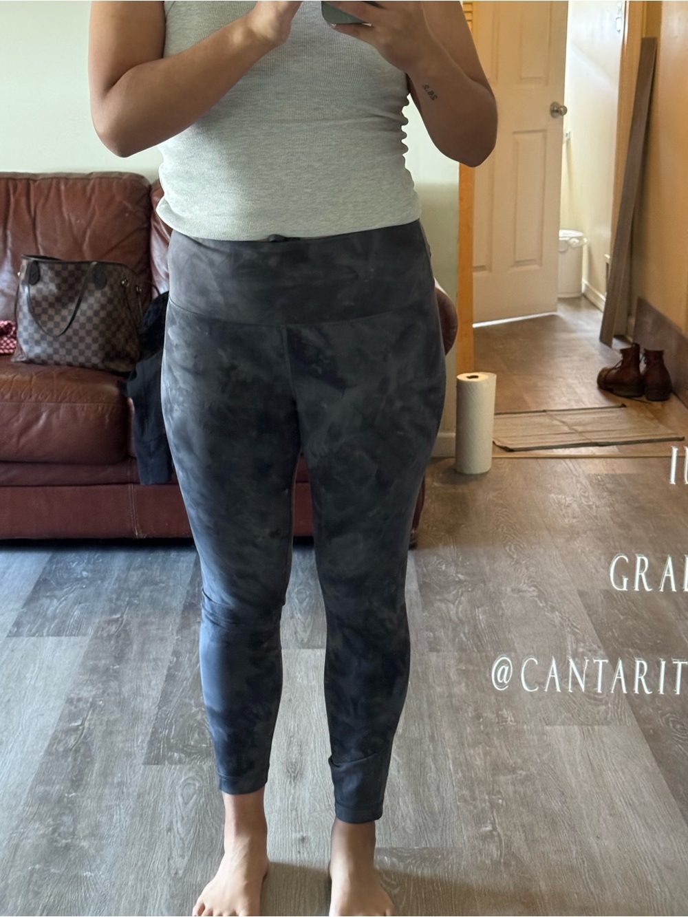 lululemon athletica Charcoal Tie-Dye High-Rise Leggings